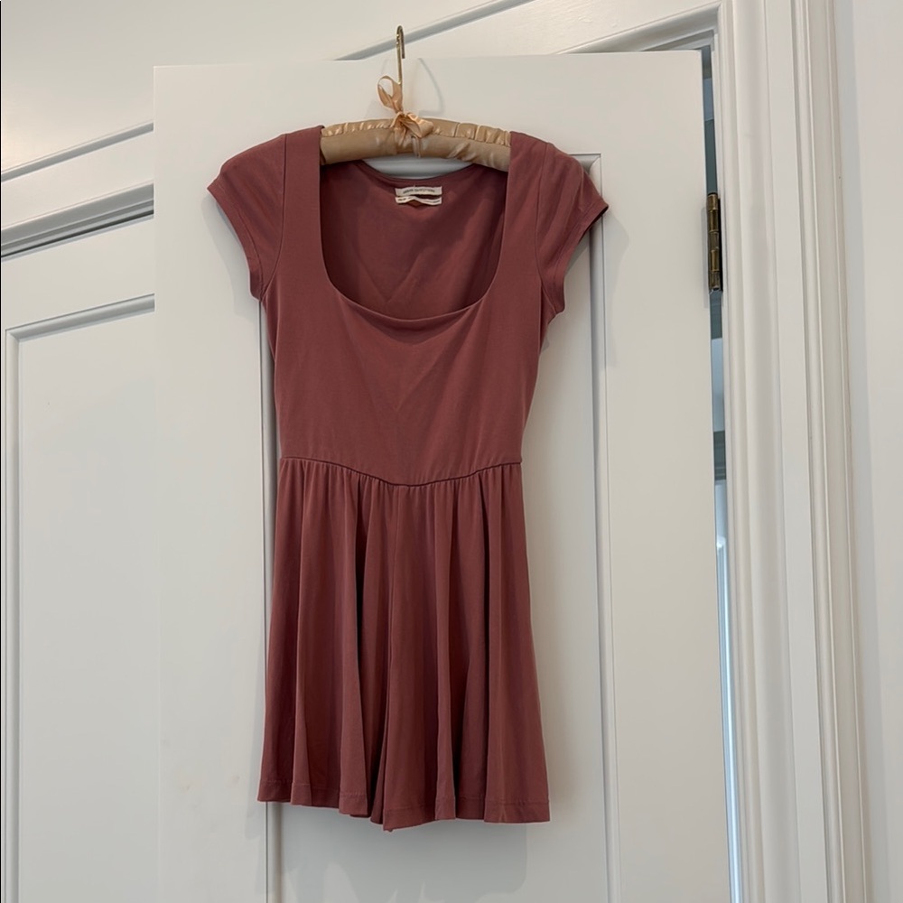 Urban Outfitters Pink Fit and Flare Cap Sleeve Dress